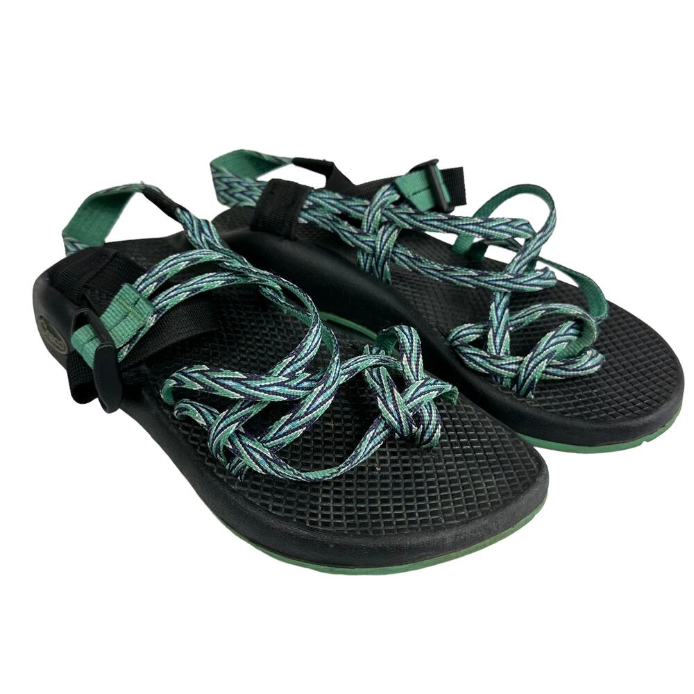 Chaco ZX2 Yampa Dagger Sandals Green Black Size 7 Hiking Trail Sport Women's